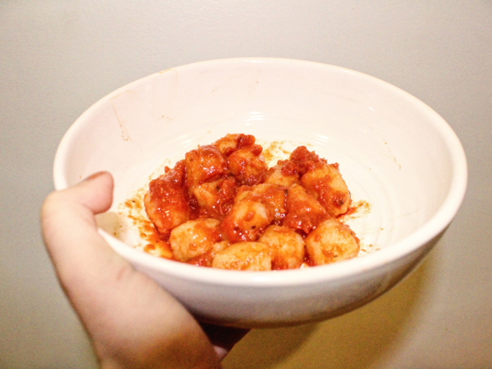 The gnocchi were soft, pillowy, and slightly resembled a pasta dish. However, I was overall underwhelmed after the immense hype I had heard about this frozen meal.