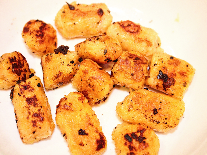 I was excited to try this gnocchi out and see if it could potentially be the perfect combination of my two favorite foods — pasta and sweet potato fries.