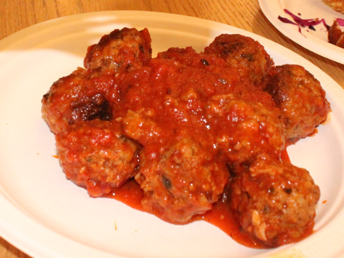 While the meatballs certainly looked the same as regular meatballs, something was slightly off about the flavor. The meatballs didn