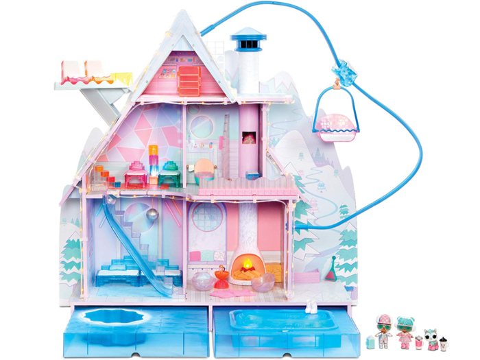 An LOL Surprise-compatible doll house that looks like a ski resort
