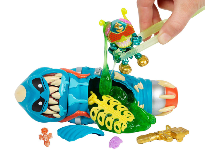 An alien dissection toy that contains slime on the inside