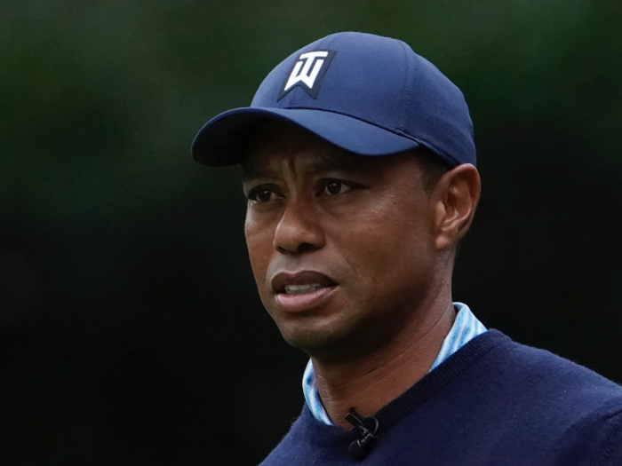 Tiger Woods now (43).