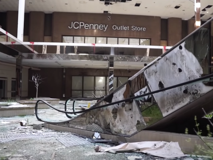 Meanwhile, around the country, former malls and shuttered storefronts remain untouched like apocalyptic shells.