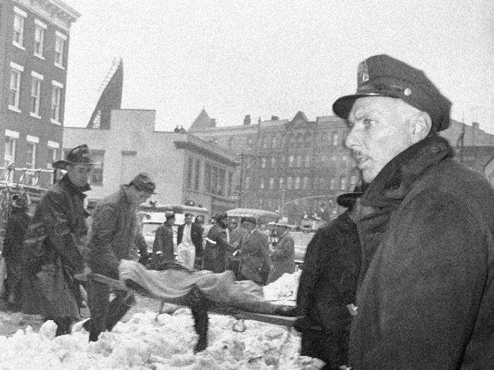 Police worked on clearing the street.