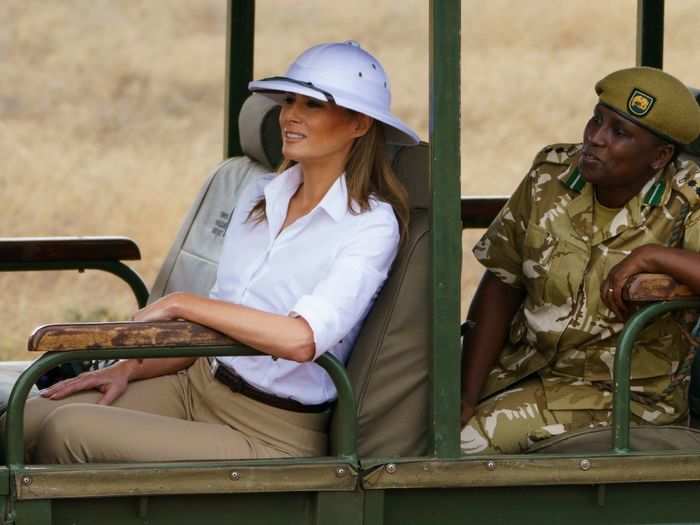 Melania raised some eyebrows when she took an "almost costume-like" approach to dressing for a safari in Kenya.