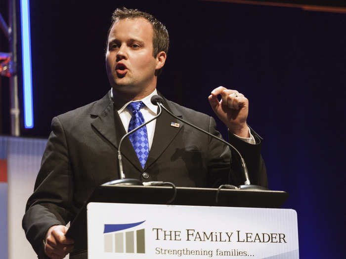 Josh Duggar was a star from the TLC reality TV show "19 Kids and Counting" and a conservative political lobbyist who opposed civil rights for LGBTQ people on the grounds of "family values." In 2015, his parents confirmed on Fox News that he had molested multiple underage girls, including four of his sisters, when he was 14.