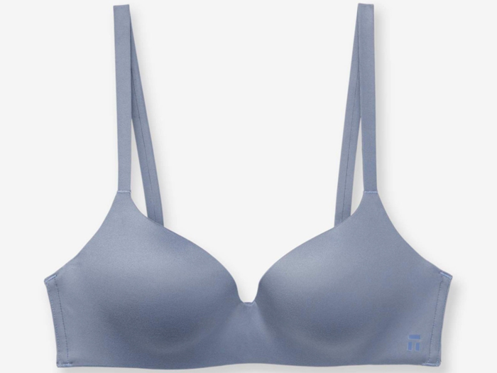 45. A bra made with a silky, smooth fabric