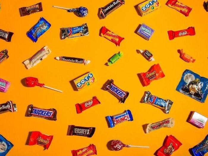 We photographed the shocking amount of sugar in popular Halloween candies