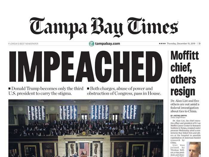 The Tampa Bay Times used a picture of the chamber during the proceedings.