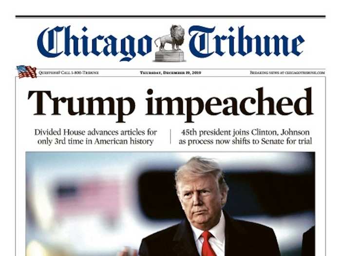 ... as did the Chicago Tribune ...