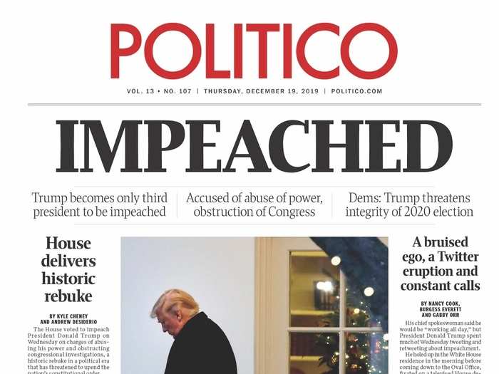 Politico also kept the message simple ...