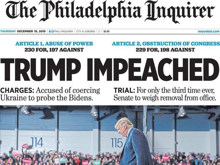 The Philadelphia Inquirer also used a photo from Trump