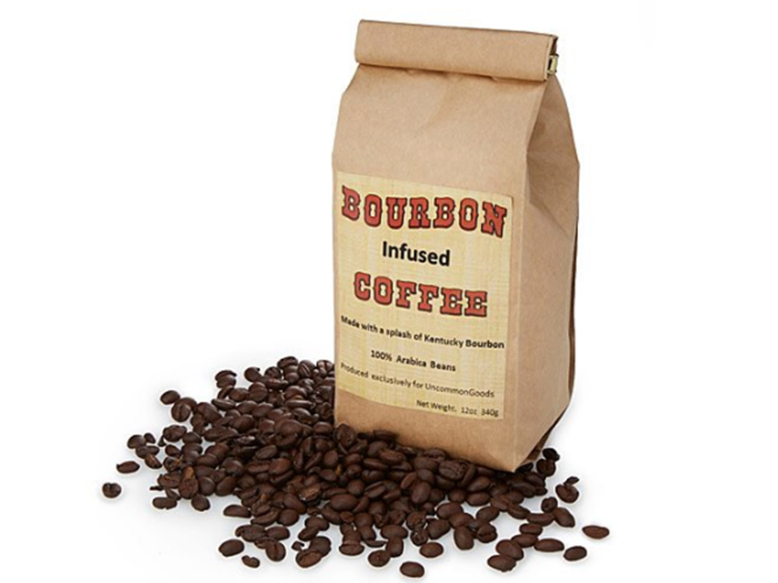 Bourbon-infused coffee beans