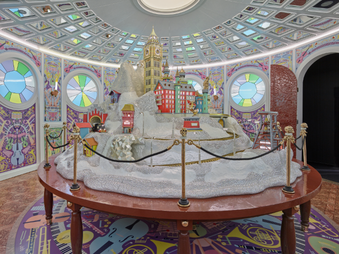 Pictured below is Studio Job Wunderkammerm, one of the many art installations within Crystal World. Designed by duo Studio Job, this piece mimics a fairground with its vibrant colors and composition.