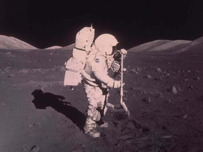 Once on the moon, astronauts collected lunar samples...