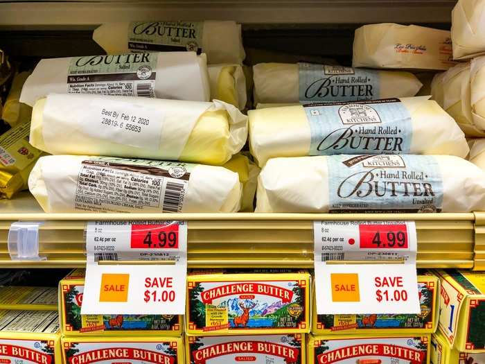 At first, I balked at paying $5 for discounted butter. But it was hand-rolled. Maybe it was worth the premium over the regular stuff.