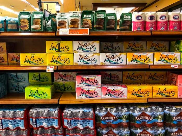 The first thing to greet me as I entered was a shelf of LaCroix.