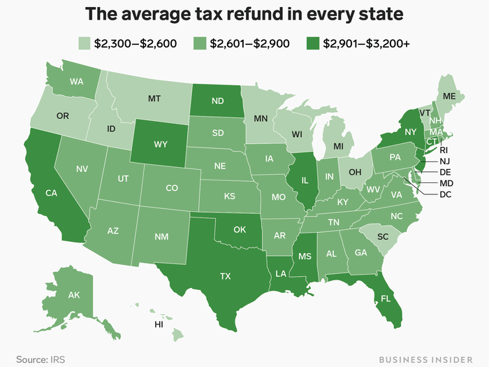 In preparation for tax day on April 15, we looked at the size of refunds in every state.