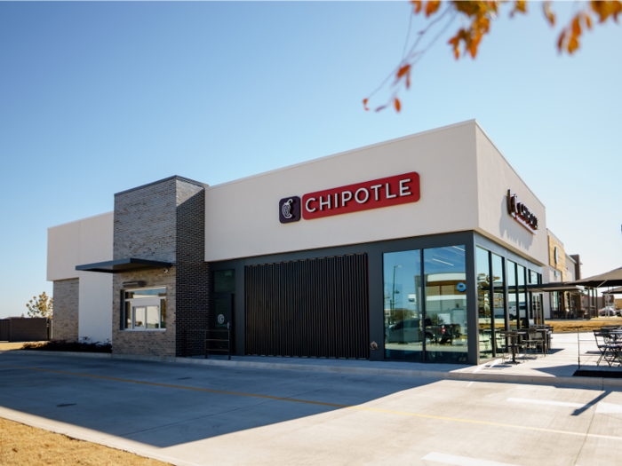 In addition to pick-up shelves, the digital make line offers new ways for customers to get their food on the go, such as with drive-thru Chipotlanes.