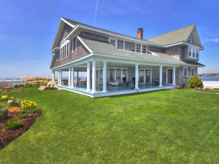 Like many of the island homes in the area, the house on Potato Island has a sprawling wraparound porch that allows residents to take in the views ...