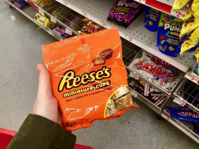 But there were also some name-brand options as well. We picked up another bag of miniature Reese