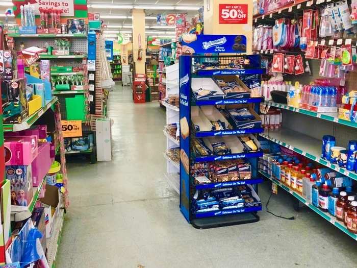 Family Dollar was acquired Dollar Tree in 2015, so it was no surprise when the interior of the store resembled the store from its parent company.