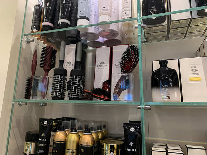 There were Oribe hair products and a hair brush for $75.