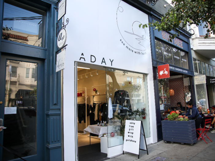 In another, a shop named Aday, is clothing made from a material that