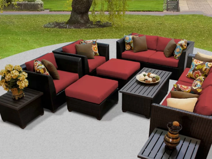 9. 12-piece outdoor seating set, $6,102 (currently on sale for $2,464.99)