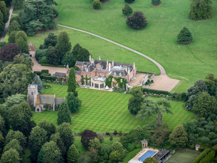 The composer lives in a 400-year-old mansion in southern England.