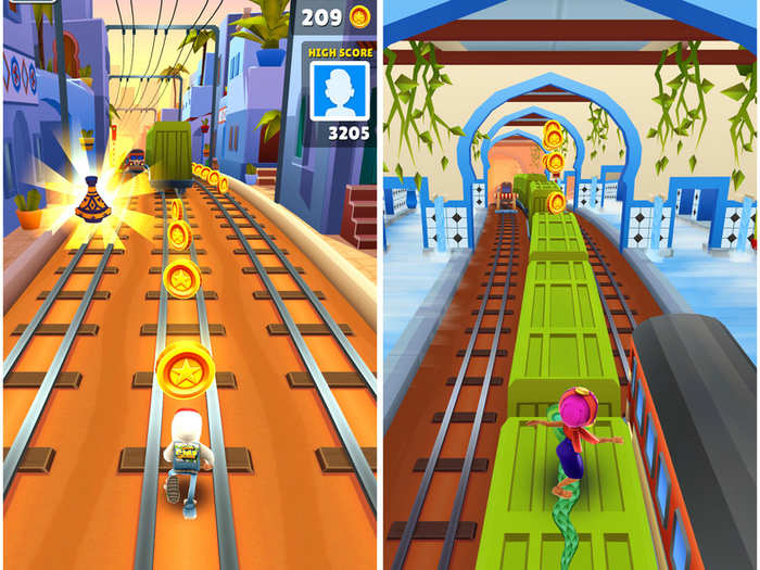 1. Finally, "Subway Surfers" was the most downloaded mobile game of the decade, with 1.5 billion downloads. The game was so popular that developer SYBO Games even launched an animated series based on the game.