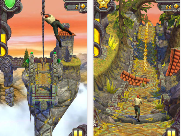 3. "Temple Run 2," which also had 800 million downloads, was similar to its predecessor "Temple Run," but with improved graphics.