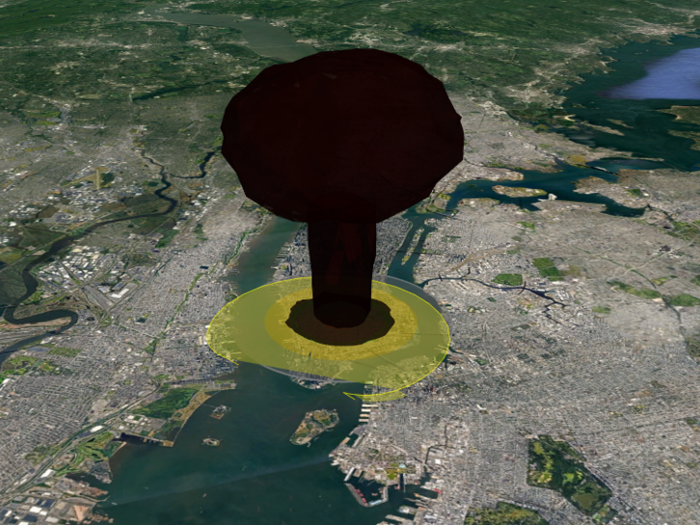 A nuclear bomb dropped on New York City could kill 264,000 people — the most of any city on this list.