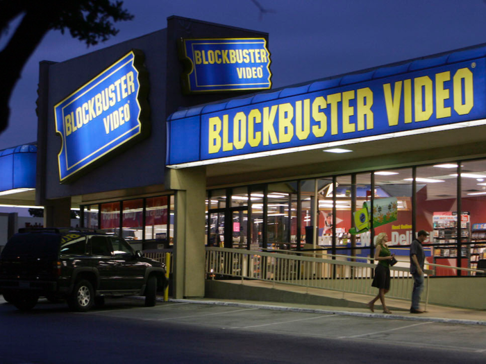 Movie rental giant, Blockbuster, closed its doors in 2011.