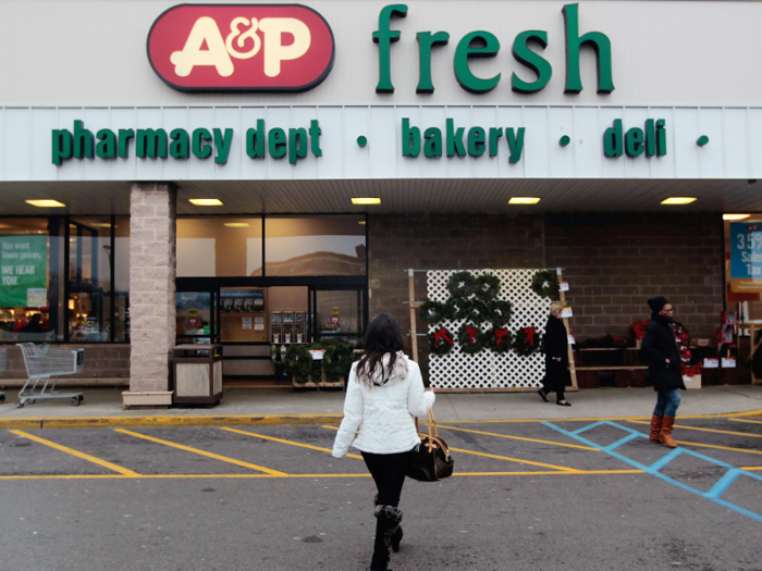 A&P, once the largest grocery store chain in the United States, closed its doors for good in 2015.