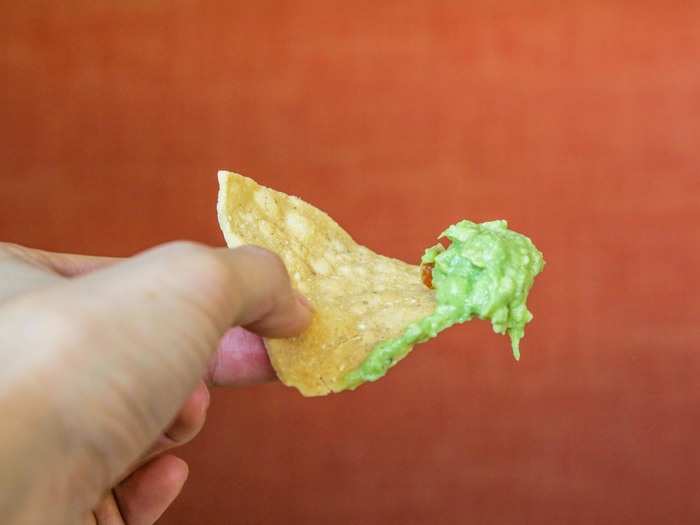 As did the guac. Soft and buttery, the guac was easy to eat and went well with the crunchy, salty chips.