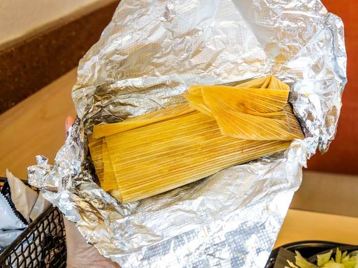 As a tamales lover, I was impressed and excited to see tamales on Del Taco