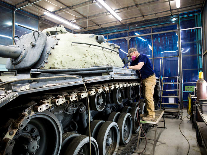 Since the tank is considered a museum piece and needed to be treated as such, USARCENT needed to find a location that had those capabilities. Shaw Air Force Base didn