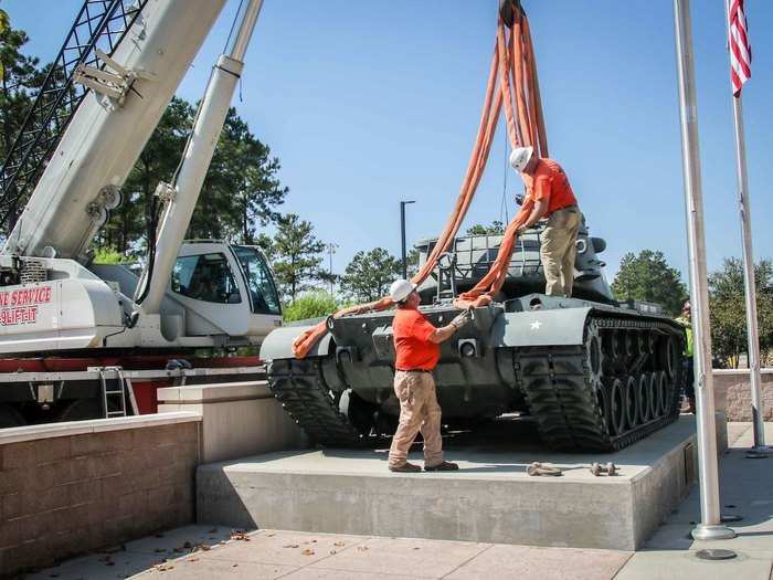 The tank has served as the mascot for Patton Hall since Third Army was re-activated in 1983 at Fort McPherson in Atlanta, Georgia. It was then moved in front of the current Patton Hall (USARCENT