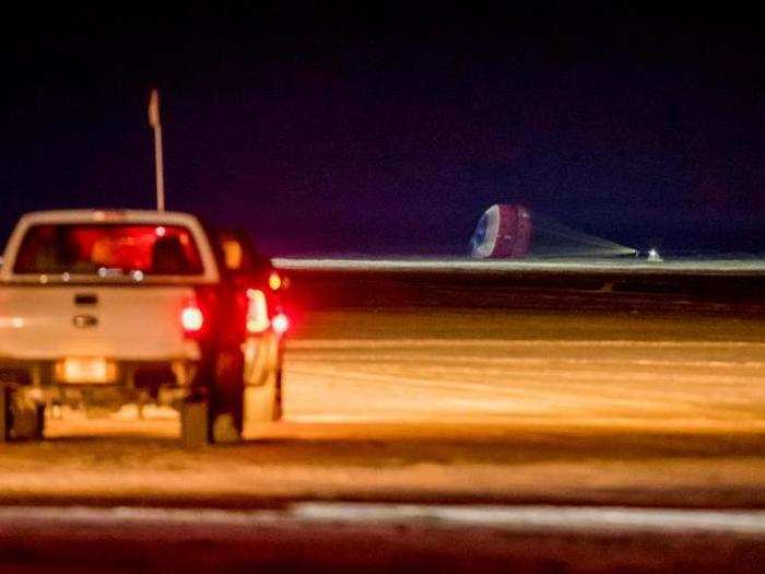 And because the ship landed right where it was supposed to, the recovery team reached the Starliner in minutes.