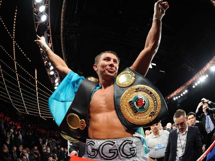 9: Gennady Golovkin — 40 wins (35 knockouts) against one loss and one draw.