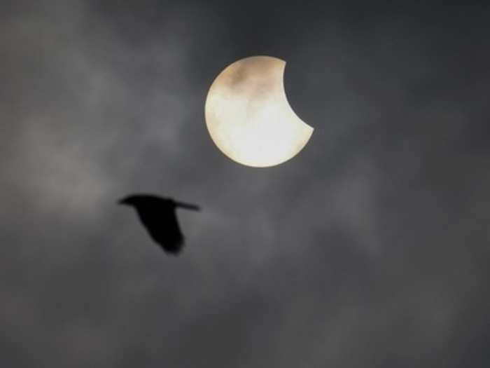 Annular solar eclipse seen over the sky of Patna