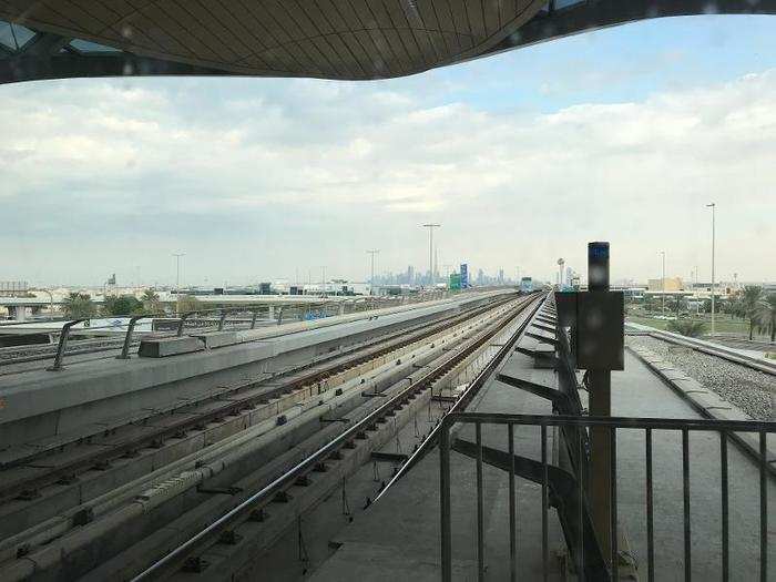 And you can get views of the Dubai skyline and the track extending into the distance.