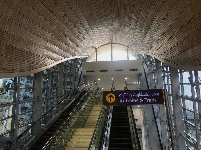 Most of the stations are overground, which means taking an escalator or the stairs up from street level ...