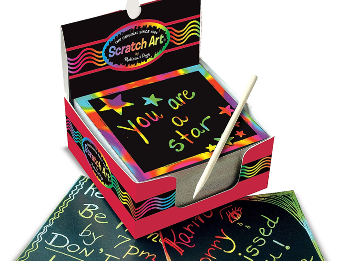 Melissa & Doug Scratch Art Box of Rainbow Mini Notes