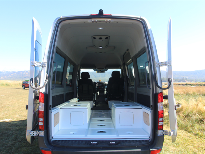 Van owners can create different types of furnitures and settings by moving and stacking the cubes on top of each other.