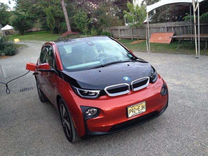 BMW i3. The all-electric i3 is $44,000 and good for 153 miles of range. And range-extended version is available, using a small gas motor to generate additional range.