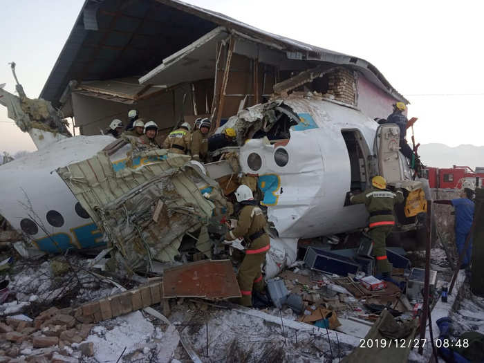 "The plane was flying at a tilt. Everything was like in a movie: screaming, shouting, people crying," a survivor told news website Tengrinews, according to Reuters.