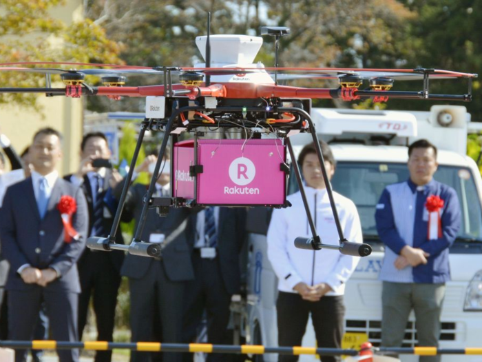 Walmart Japan has also come up with a rather futuristic approach to delivery. Walmart-owned Seiyu connected with electronics company Rakuten to provide drone delivery services to residents of Sarushima, an island in Tokyo Bay.