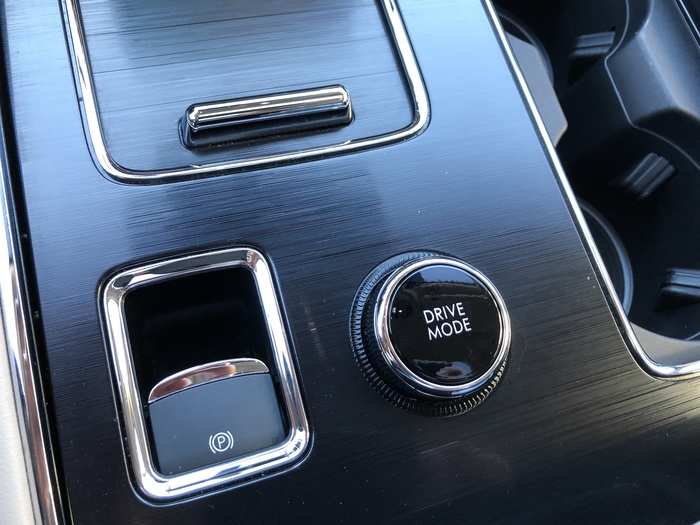 The wood-grain trim is beautiful, and the drive-selector is easy to find.